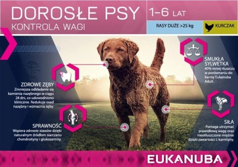 Eukanuba Adult Large Breed Weight Control Chicken 15kg