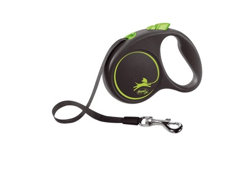 Flexi Smycz Black Design M Taśma 5m Do 25kg Zielona Flexi Flexi Smycz Black Design M Taśma 5m Do 25kg Zielona Flexi