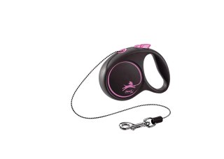 Flexi Smycz Black Design XS Linka 3m Do 8kg Różowa Flexi