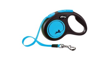 Flexi Smycz Classic S Taśma 5m Do 15kg Neon Blue Flexi