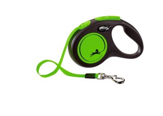 Flexi Smycz New Classic S Taśma 5m Do 15kg Green Neon Flexi