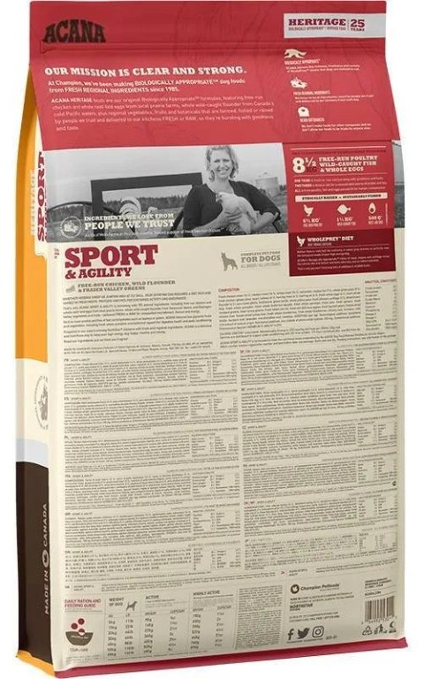 Acana Heritage Sport & Agility 11,4kg Acana Acana Heritage Sport & Agility 11,4kg Acana