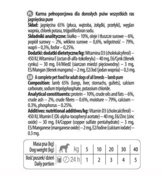 Dolina Noteci Premium Pure Jagnięcina 800g Dolina Noteci