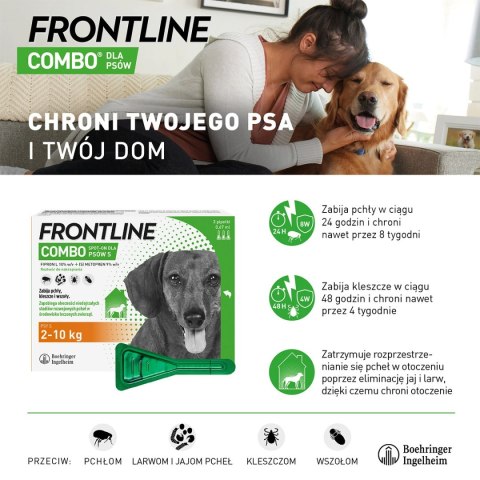 FRONTLINE Combo Spot-On Dla Psów 3x2,68ml Frontline (Boehringer Ingelheim) FRONTLINE Combo Spot-On Dla Psów 3x2,68ml Frontline (Boehringer Ingelheim)