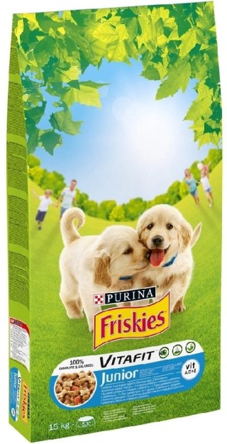 PURINA Friskies Junior Z Kurczakiem Mlekiem I Warzywami 15kg Friskies