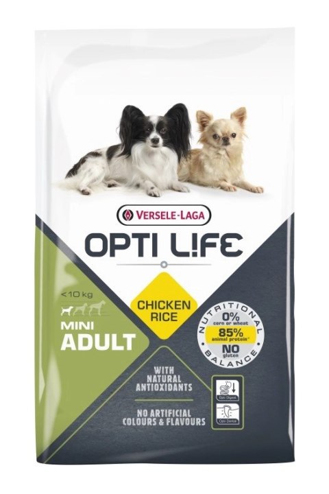 Versele-Laga Opti Life Adult Mini Kurczak Z Ryżem Dla Małych Ras 7,5kg Versele-Laga Versele-Laga Opti Life Adult Mini Kurczak Z Ryżem Dla Małych Ras 7,5kg Versele-Laga