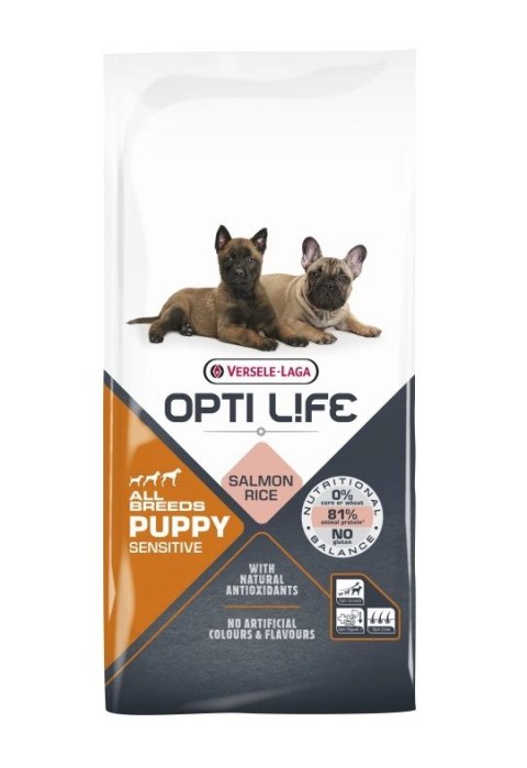 Versele-Laga Opti Life Puppy Sensitive Łosoś Z Ryżem 12,5kg Versele-Laga Versele-Laga Opti Life Puppy Sensitive Łosoś Z Ryżem 12,5kg Versele-Laga