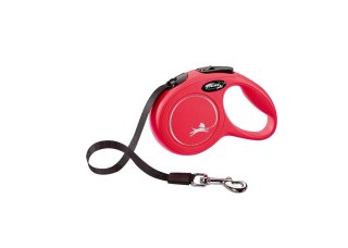 Flexi Smycz New Classic XS Taśma 3m 12kg Czerwona Flexi