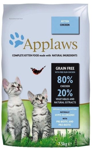 APPLAWS Complete Dry Kitten Chicken 7,5kg Applaws