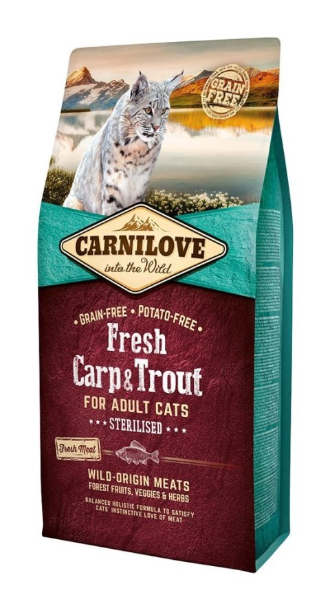 Carnilove Cat Fresh Carp&Trout Sterilised For Adult 6kg Carnilove Carnilove Cat Fresh Carp&Trout Sterilised For Adult 6kg Carnilove