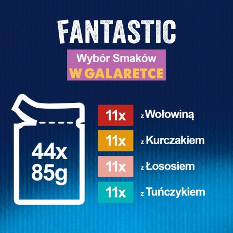 Felix Fantastic Mix Mięsny W Galaretce 44x85g Felix Felix Fantastic Mix Mięsny W Galaretce 44x85g Felix