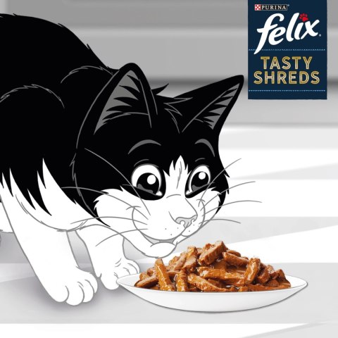 Felix Tasty Shreds Karma Dla Kota Z Łososiem I Tuńczykiem W Sosie 4x80g Felix Felix Tasty Shreds Karma Dla Kota Z Łososiem I Tuńczykiem W Sosie 4x80g Felix