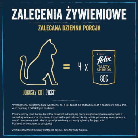 Felix Tasty Shreds Mokra Karma Dla Kota Z Kaczką I Indykiem W Sosie 4x80g Felix Felix Tasty Shreds Mokra Karma Dla Kota Z Kaczką I Indykiem W Sosie 4x80g Felix