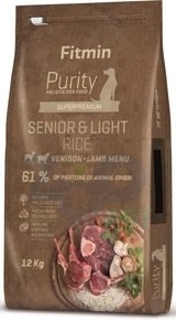 Fitmin Purity Rice Senior&Light Venison&Lamb 12kg Fitmin
