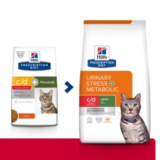 Hill's PD Prescription Diet c/d Urinary Stress + Metabolic Feline 3kg Hills