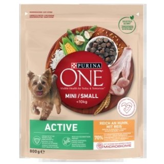 PURINA ONE Mini Active Kurczak, ryż - sucha karma dla psa - 800g PURINA ONE