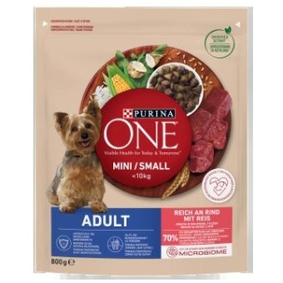 PURINA ONE Mini Adult Wołowina, ryż - sucha karma dla psa - 800g PURINA ONE