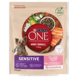 PURINA ONE Mini Delicate Łosoś, ryż - sucha karma dla psa - 800 g PURINA ONE