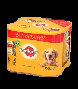 Pedigree Adult 3+1 Puszka Mokra Karma Dla Psów W Galaretce (2x Z Kurczakiem, 2x Z Wołowiną) 4x400g Pedigree