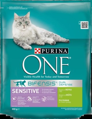 Purina One Cat Sensitive Karma Z Indykiem Dla Kota 800g PURINA ONE