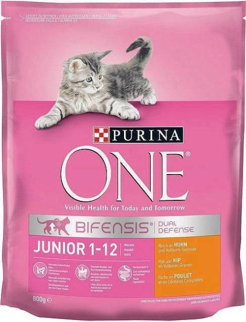 Purina One Junior Karma Z Kurczakiem Dla Kociąt 800g PURINA ONE Purina One Junior Karma Z Kurczakiem Dla Kociąt 800g PURINA ONE