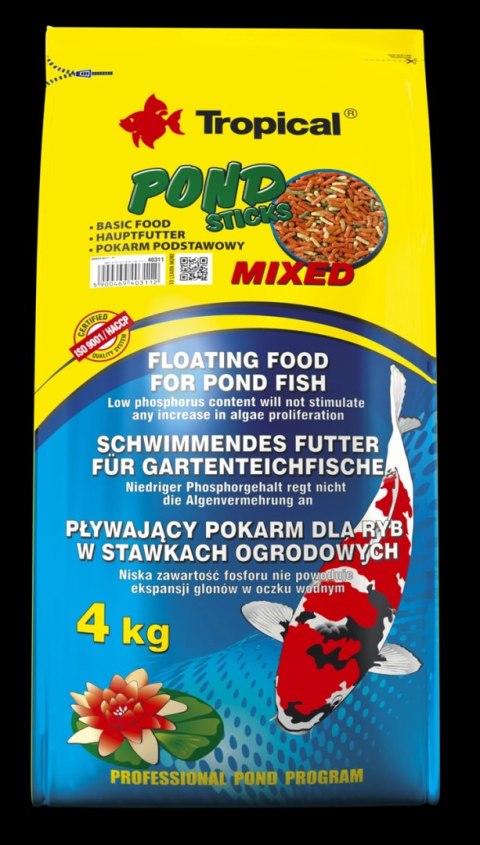 TROPICAL Pond Sticks Mixed 4kg Tropical TROPICAL Pond Sticks Mixed 4kg Tropical