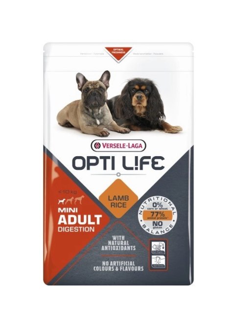 Versele-Laga Opti Life Adult Digestion Mini Z Jagnięcina I Ryżem 2,5kg Versele-Laga Versele-Laga Opti Life Adult Digestion Mini Z Jagnięcina I Ryżem 2,5kg Versele-Laga