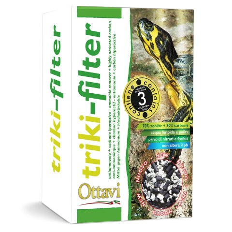 OTTAVI Triki-Filter 300 g 3x100 g, wkład do akwarium dla żółwi (OTMF013) OTTAVI Triki-Filter 300 g 3x100 g, wkład do akwarium dla żółwi (OTMF013)