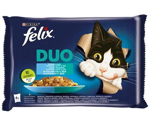 Felix Duo Rybne Smaki W Galaretce 4x85g Felix Felix Duo Rybne Smaki W Galaretce 4x85g Felix