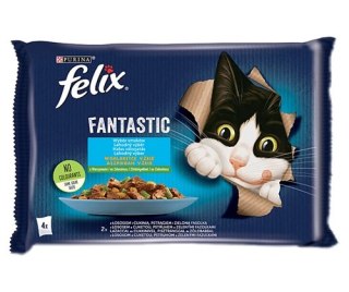 Felix Fantastic Wiejskie Smaki W Galaretce Z Łososiem I Pstrągiem 4x85g Felix