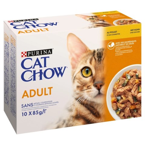PURINA Cat Chow Adult Kurczak i cukinia Multipack 10x85g Purina Cat Chow PURINA Cat Chow Adult Kurczak i cukinia Multipack 10x85g Purina Cat Chow