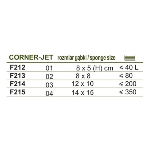 Filtr gąbkowy Corner Jet 03 Happet Filtr gąbkowy Corner Jet 03 Happet