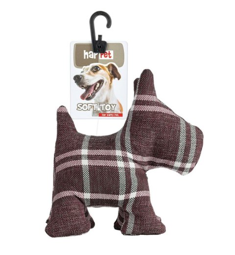 Z887 materiałowy terrier czerwona krata Z887 materiałowy terrier czerwona krata