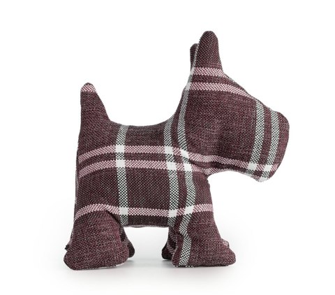 Z887 materiałowy terrier czerwona krata Z887 materiałowy terrier czerwona krata