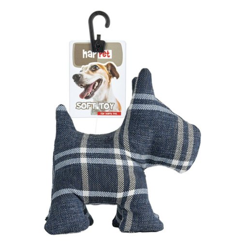 Z888 materiałowy terrier niebieska krata Z888 materiałowy terrier niebieska krata