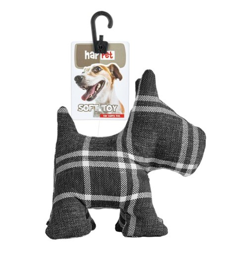 Z889 materiałowy terrier szara krata Z889 materiałowy terrier szara krata