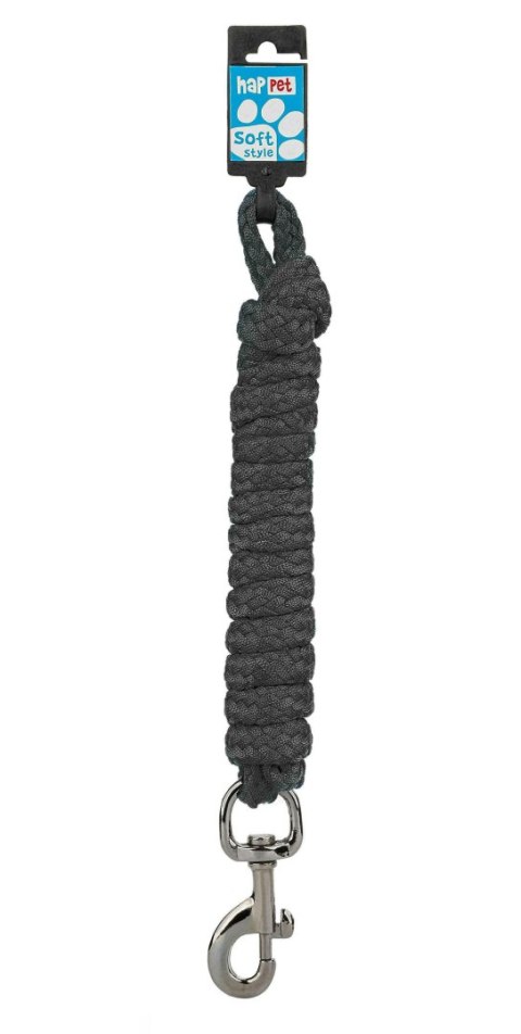 Smycz linka pleciona czarna 220cm Smycz linka pleciona czarna 220cm