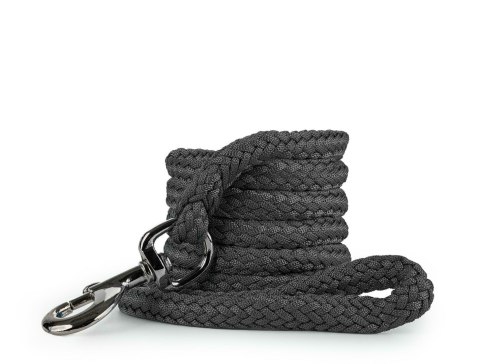 Smycz linka pleciona czarna 220cm Smycz linka pleciona czarna 220cm