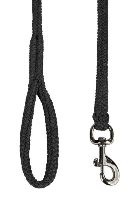Smycz linka pleciona czarna 220cm Smycz linka pleciona czarna 220cm