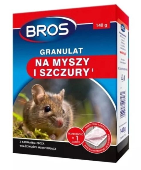 Bros Granulat Na Myszy i Szczury 140g Bros Sp z o.o. Bros Granulat Na Myszy i Szczury 140g Bros Sp z o.o.