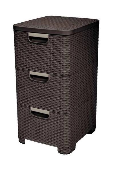Curver Style Regał Z Szufladami Ciemny Brąz 42l Curver Curver Style Regał Z Szufladami Ciemny Brąz 42l Curver