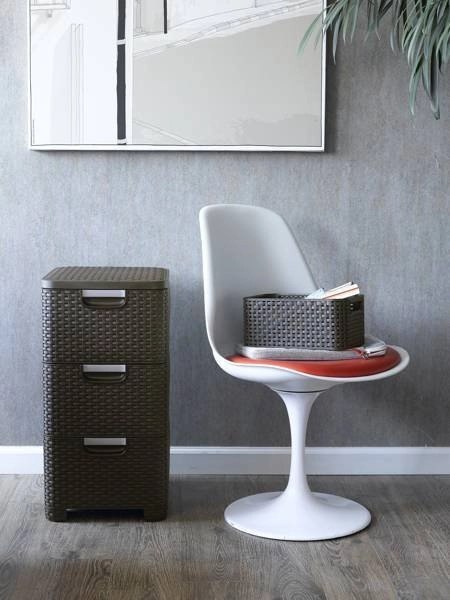 Curver Style Regał Z Szufladami Ciemny Brąz 42l Curver Curver Style Regał Z Szufladami Ciemny Brąz 42l Curver