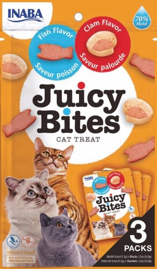 INABA Ciao Juicy Bites Ryba I Małże 3x11,3g INABA
