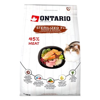 ONTARIO Cat Sterilised 7+ 2kg / Pokarm dla kotów sterylizowanych w wieku powyżej 7 lat (213-10835) ONTARIO