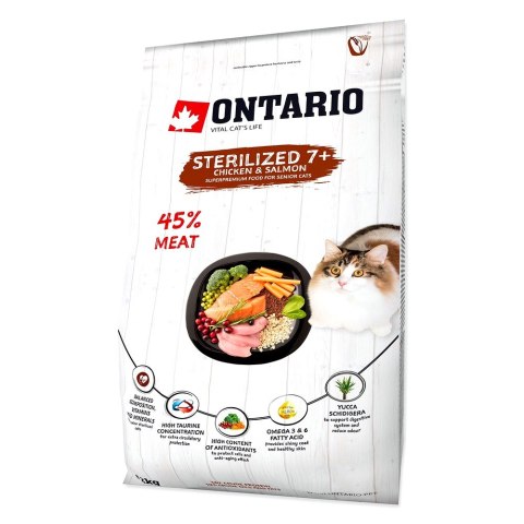 ONTARIO Cat Sterilised 7+ 2kg / Pokarm dla kotów sterylizowanych w wieku powyżej 7 lat (213-10835) ONTARIO