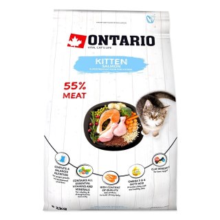 ONTARIO Kitten Salmon 2kg / Pokarm dla kociąt Łosoś (213-10075) ONTARIO