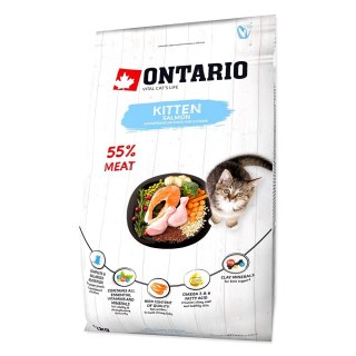 ONTARIO Kitten Salmon 2kg / Pokarm dla kociąt Łosoś (213-10075) ONTARIO