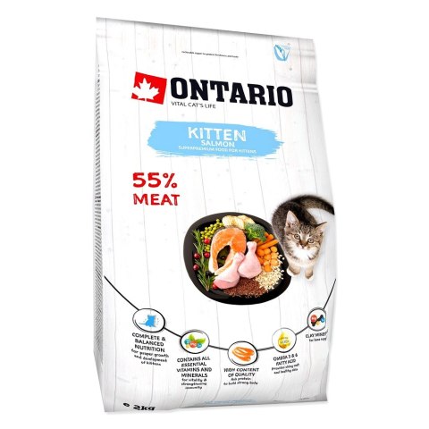 ONTARIO Kitten Salmon 2kg / Pokarm dla kociąt Łosoś (213-10075) ONTARIO