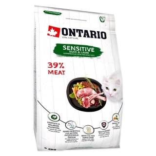 Ontario Cat Sensitive/Derma 2kg Pokarm dla kotów o wrażliwej skórze (213-10625) ONTARIO