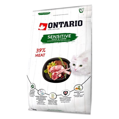 Ontario Cat Sensitive/Derma 2kg Pokarm dla kotów o wrażliwej skórze (213-10625) ONTARIO